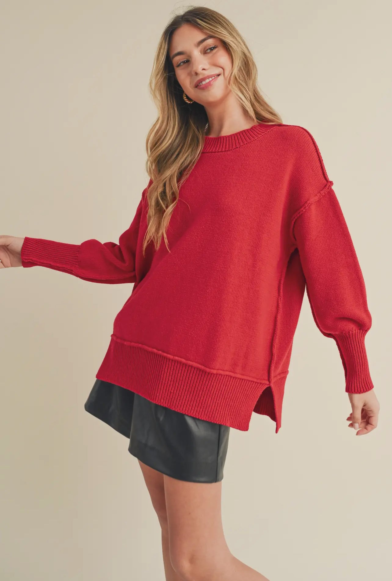 Red Knit Sweater