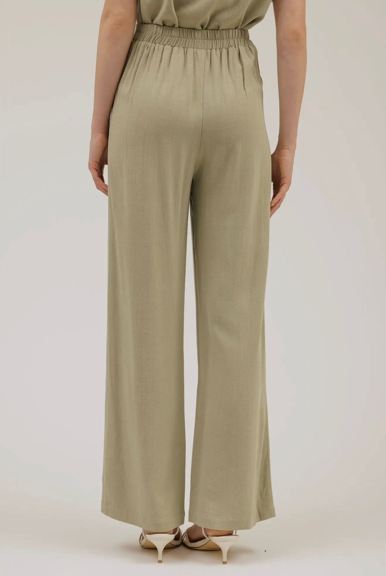 Light Olive Linen Pant Set