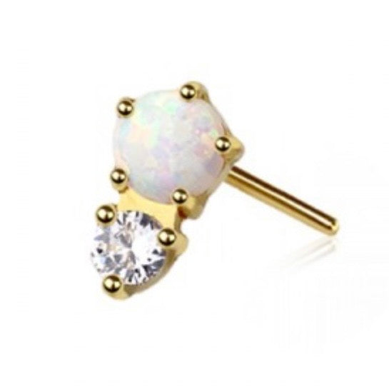 Luna Kiss Gold Flat Back Labret