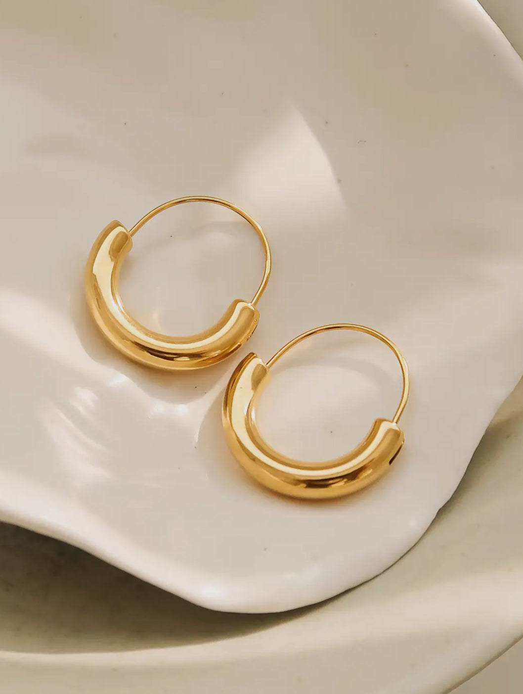 U Shaped Hoop Earrings