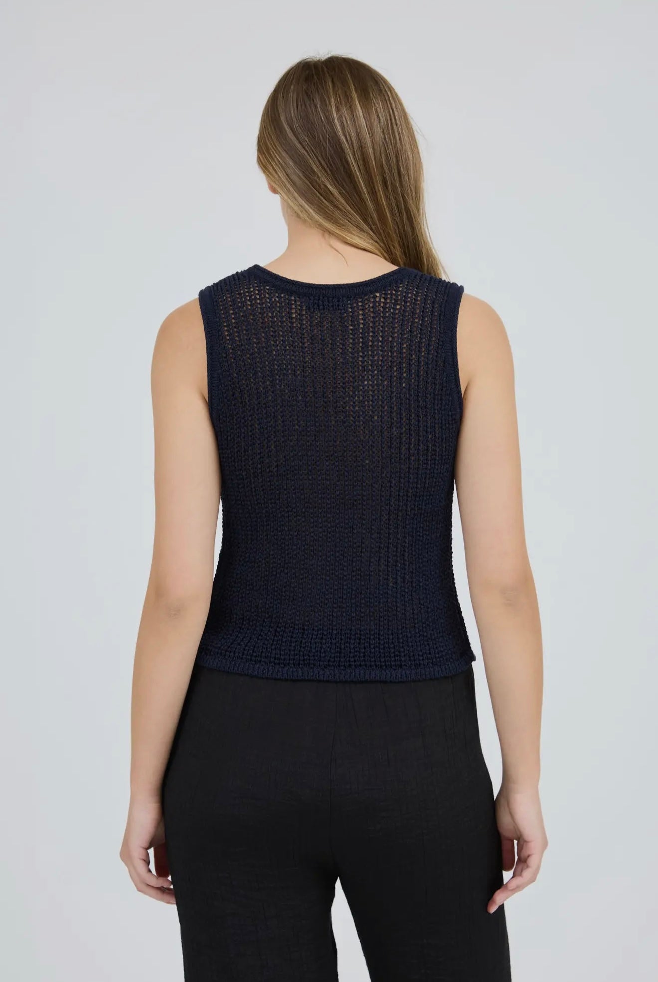 Black Crochet Vest