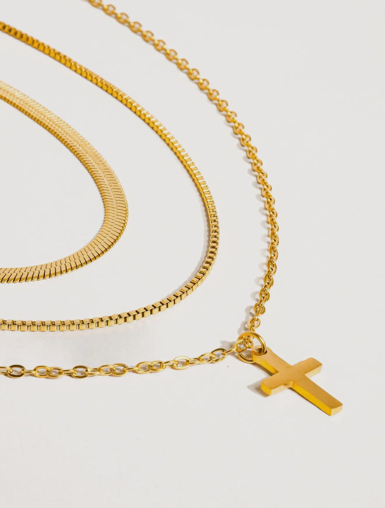 Layered Cross Necklace