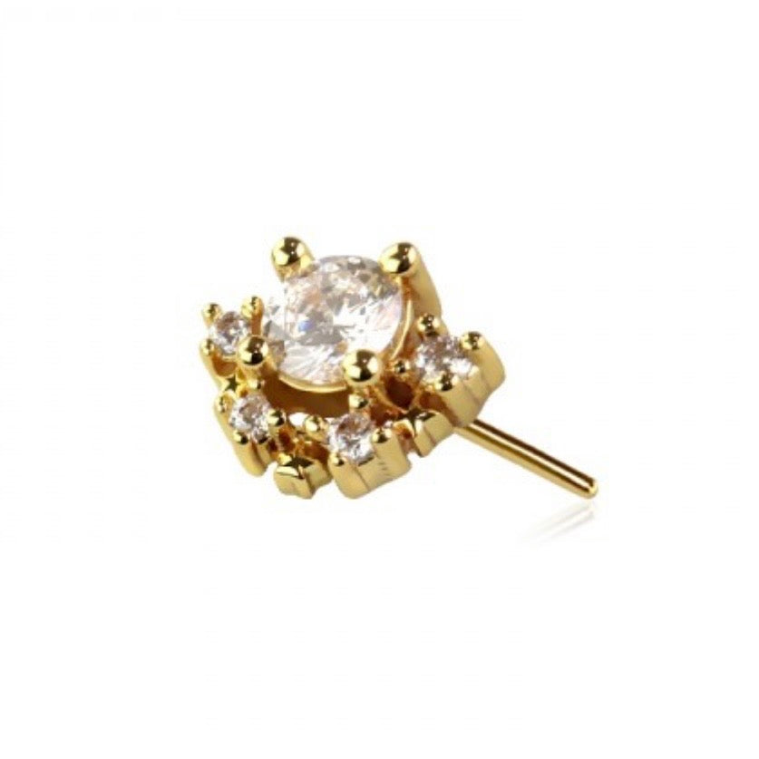 Celestial Halo Gold Flat Back Labret