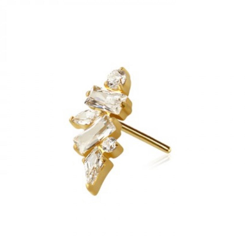 Nova Rise Gold Flat Back Labret
