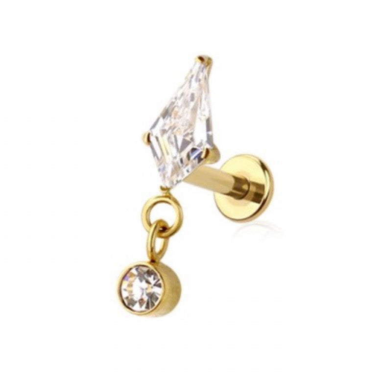 Meteor Gold Flat Black Labret