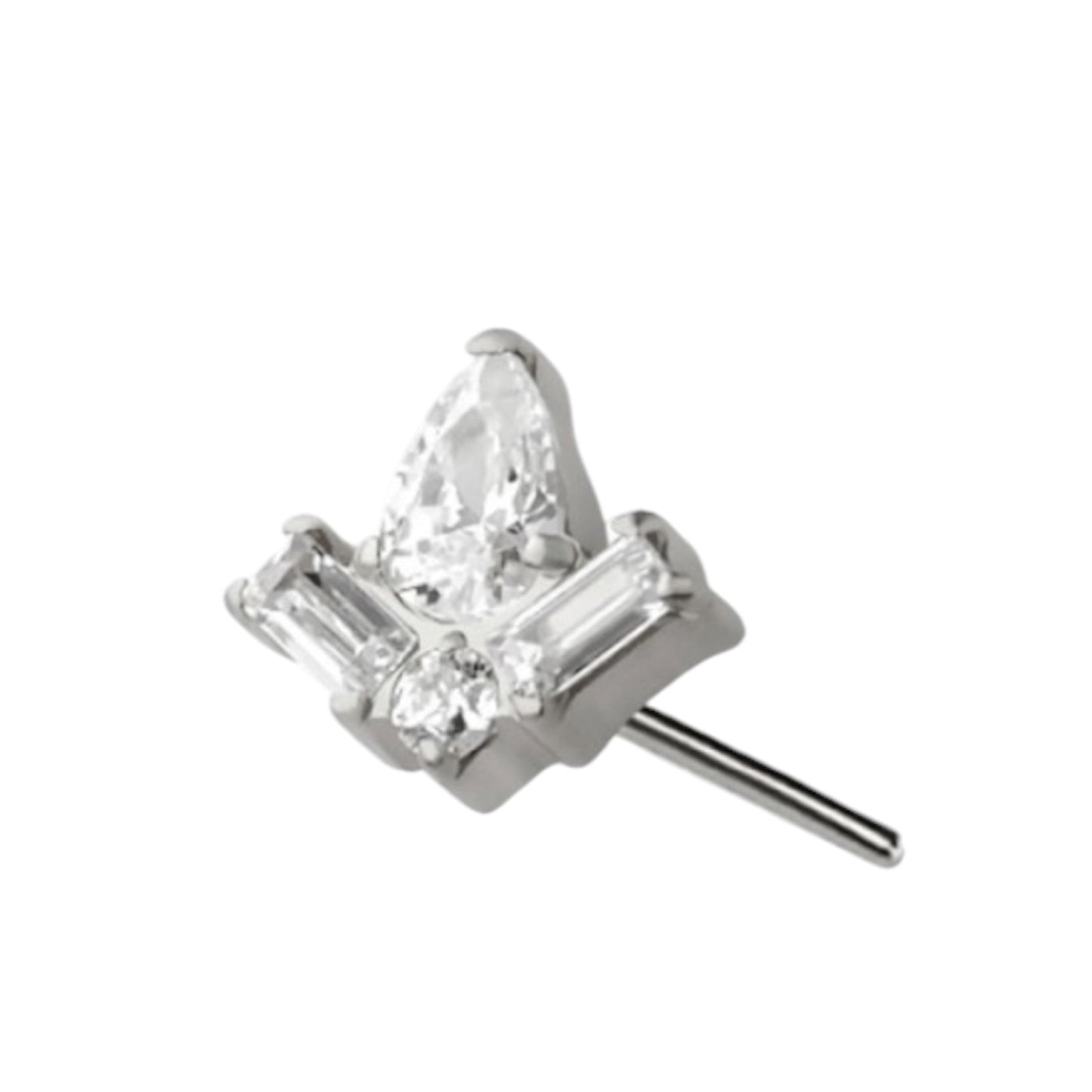 Crown Jewel Titanium Flat Back Labret