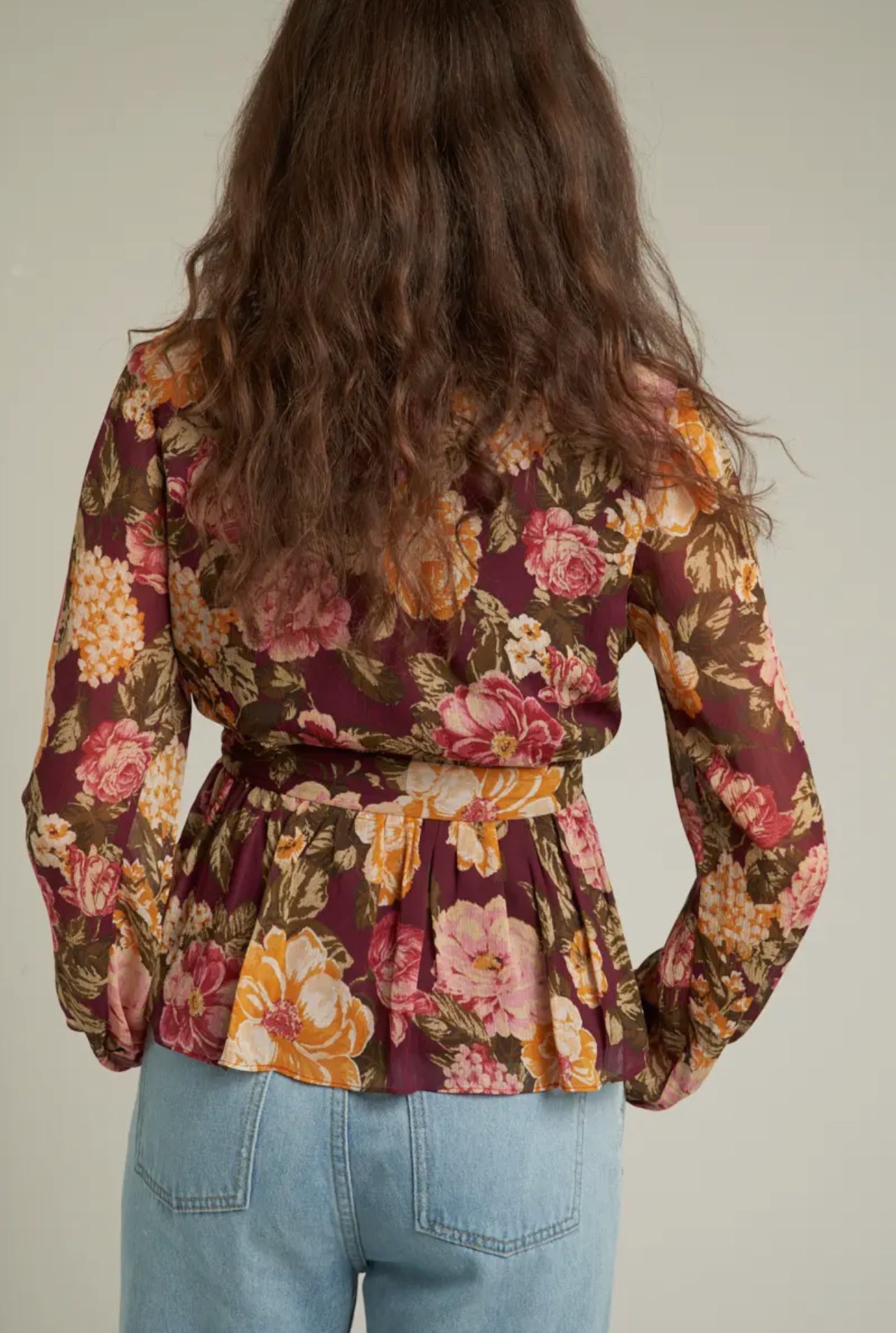 Plum Floral Top