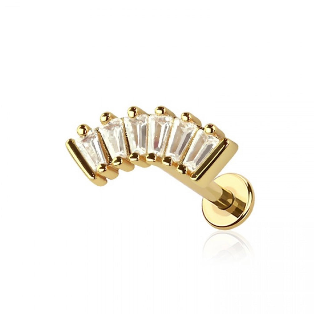 Lumi Gold Flat Back Labret