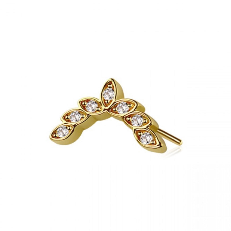 Laurel Gold Flat Back Labret