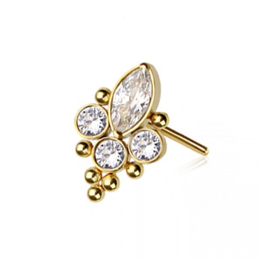 Elara Gold Flat Back Labret