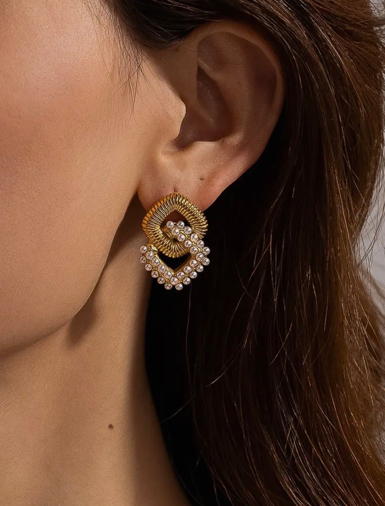 Pearl Chain Earrings