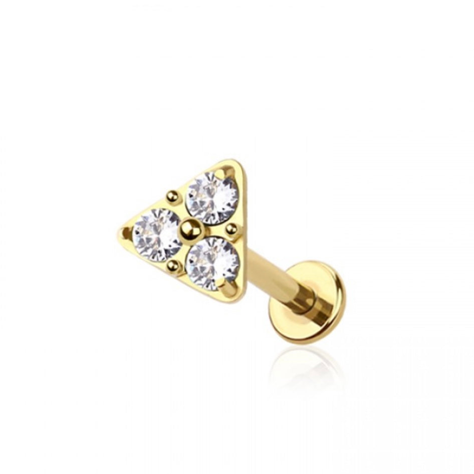 Trinity Gold Flat Back Labret