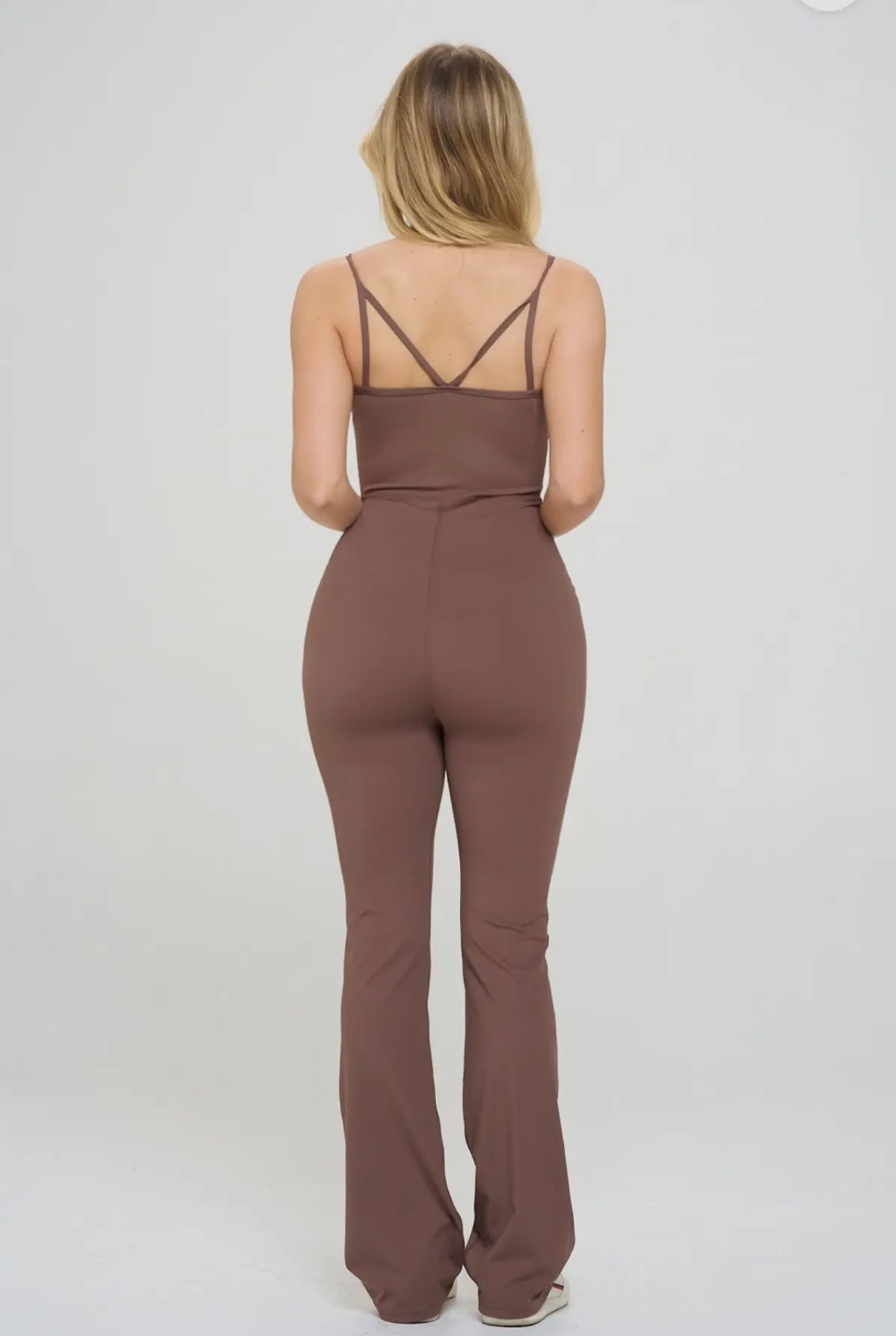 Brown Flare Jumpsuit