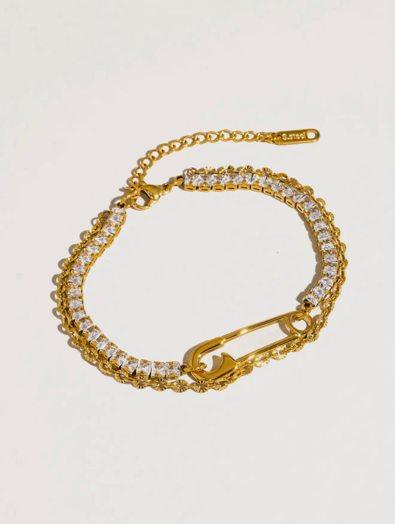 Rhinestone Clip Bracelet