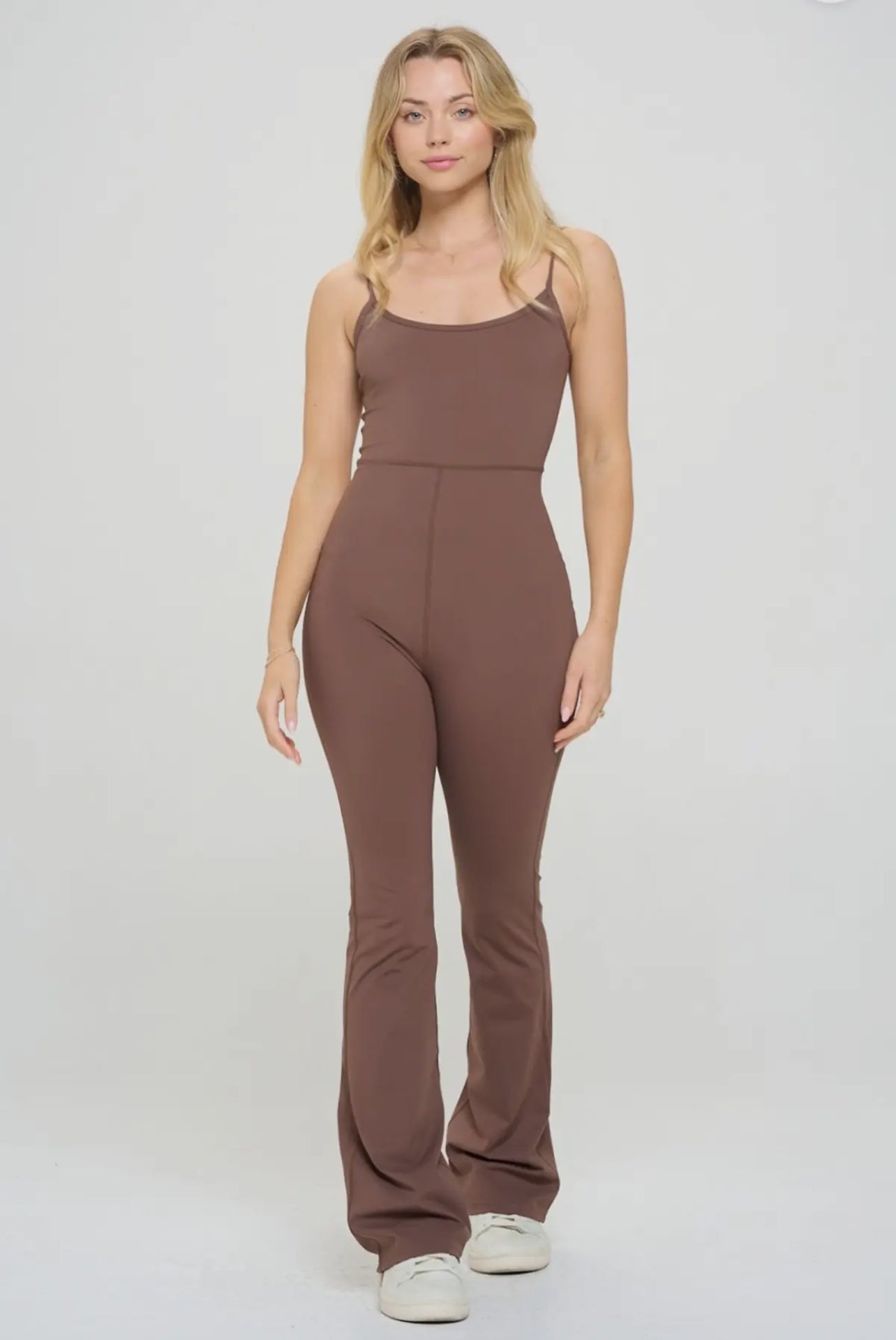 Brown Flare Jumpsuit