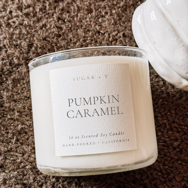 Pumpkin Caramel Scented Candle