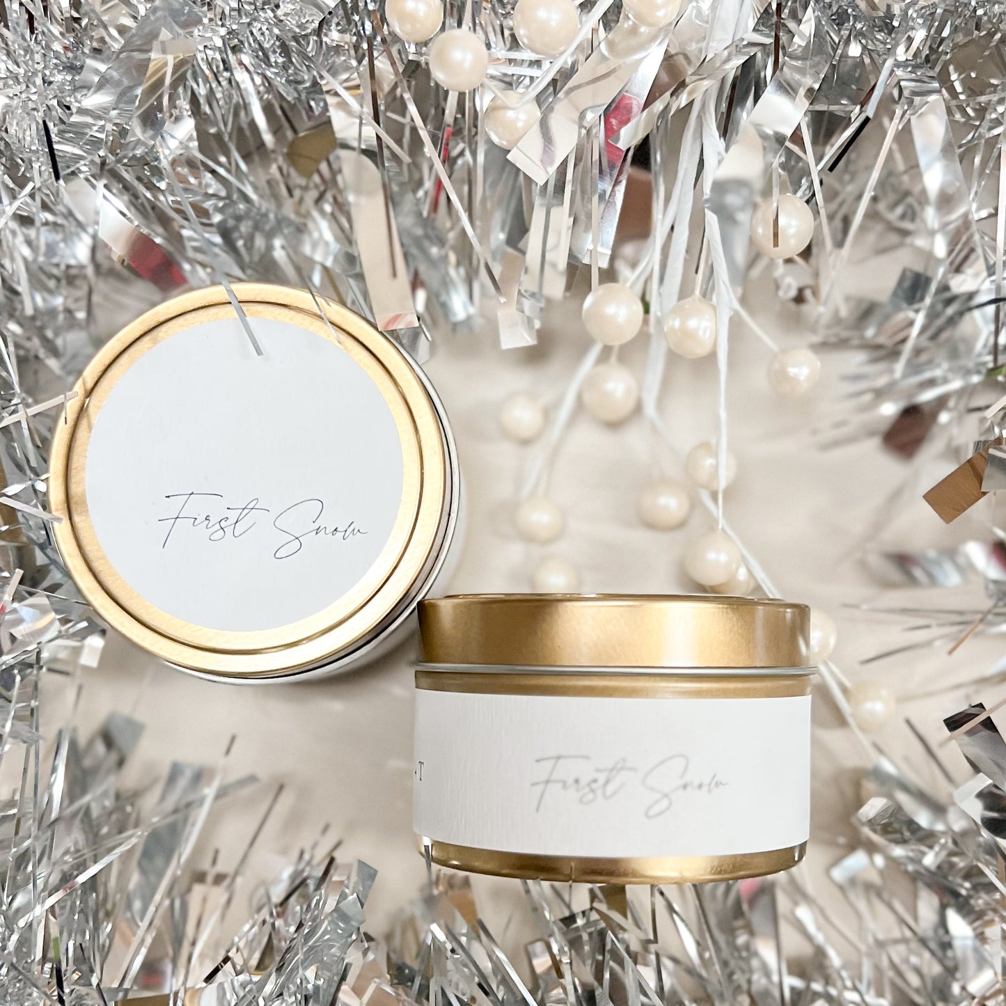 First Snow Scented Candle Tin