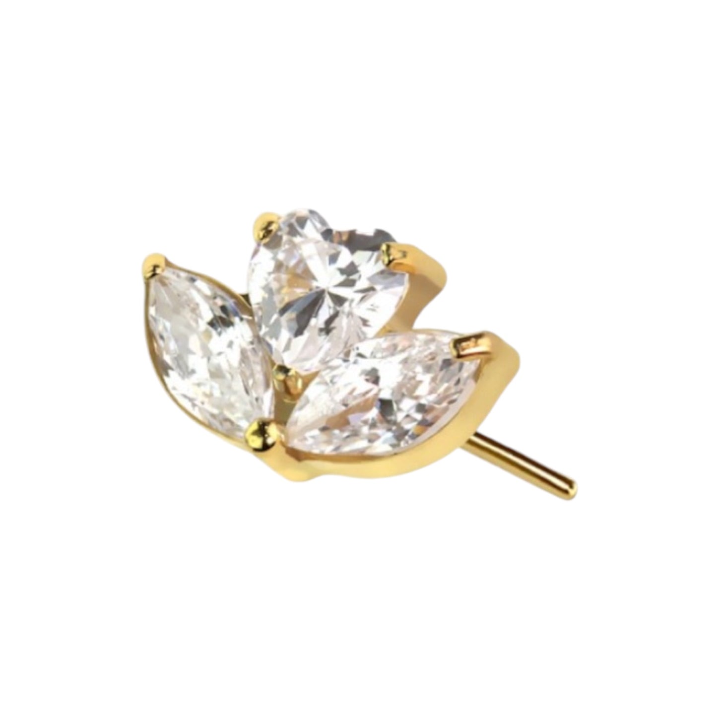 Stella Bloom Gold Flat Back Labret
