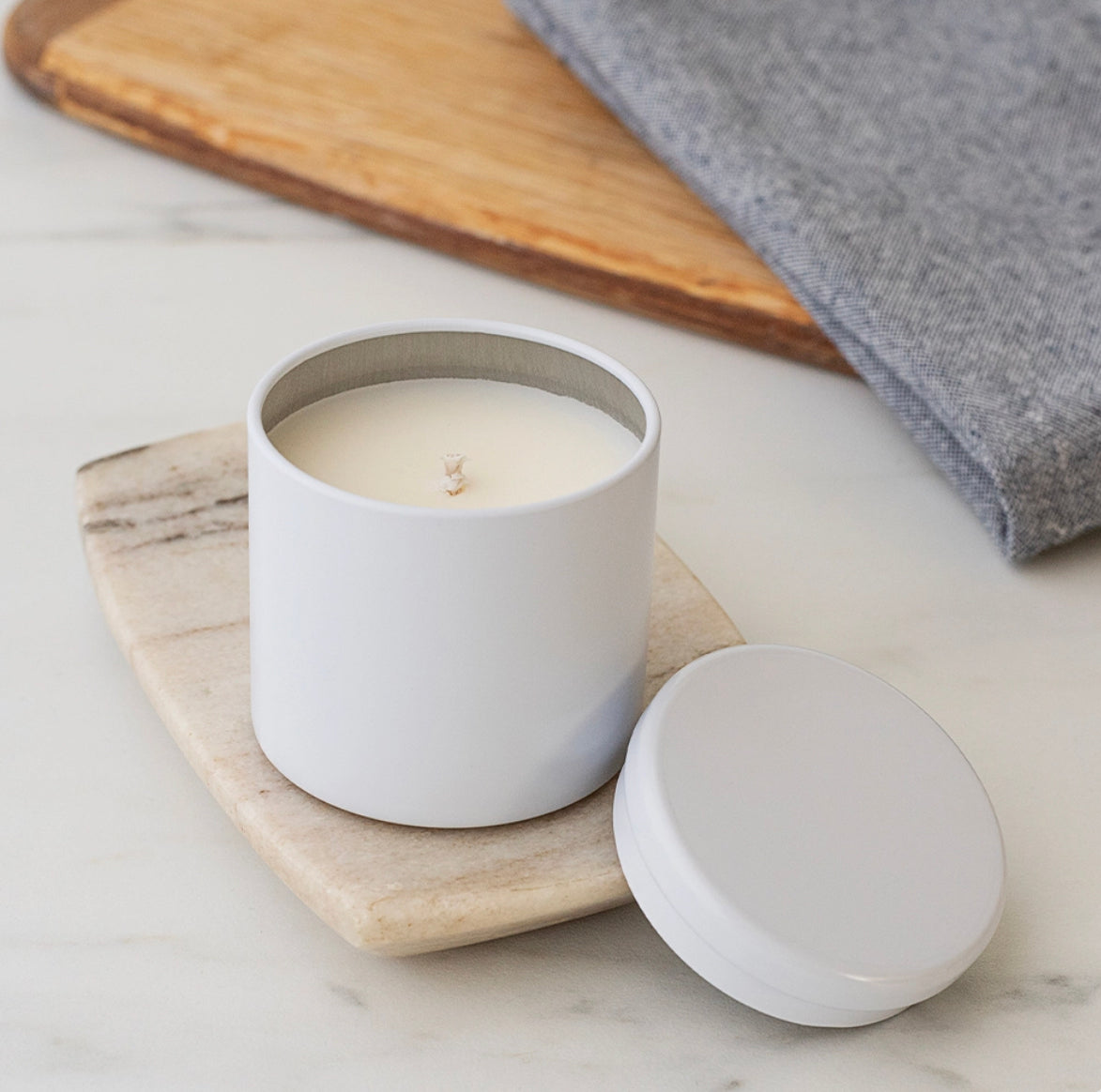 Custom 3oz Tin Candle - White