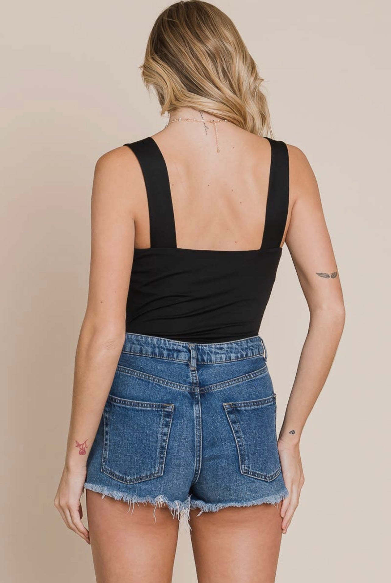 Moonchild CURVE - Wide Strap Bodysuit - Black