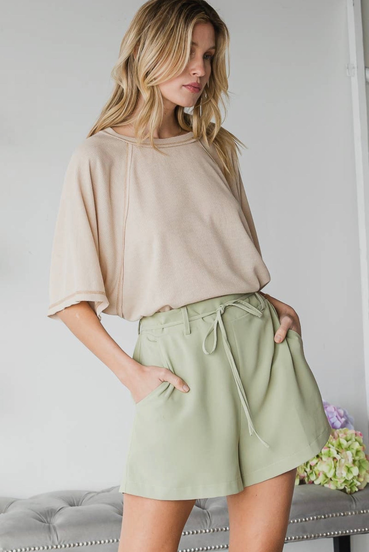 Moonchild - Dressy Shorts - Sage