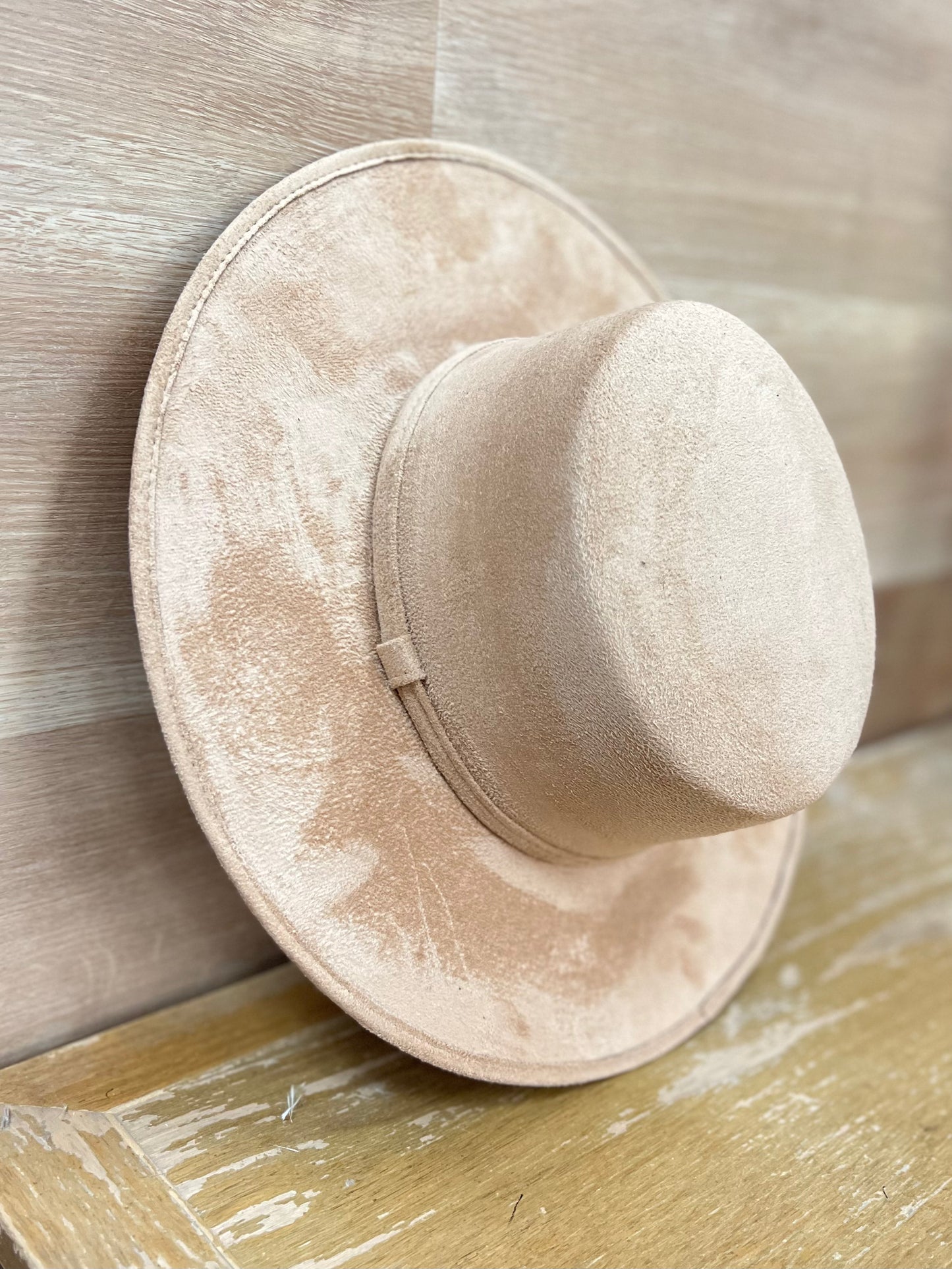 Moonchild - Vegan Suede Boater Hat - Tan