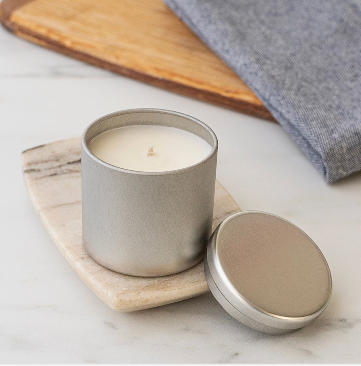 Custom 3oz Tin Candle - Silver