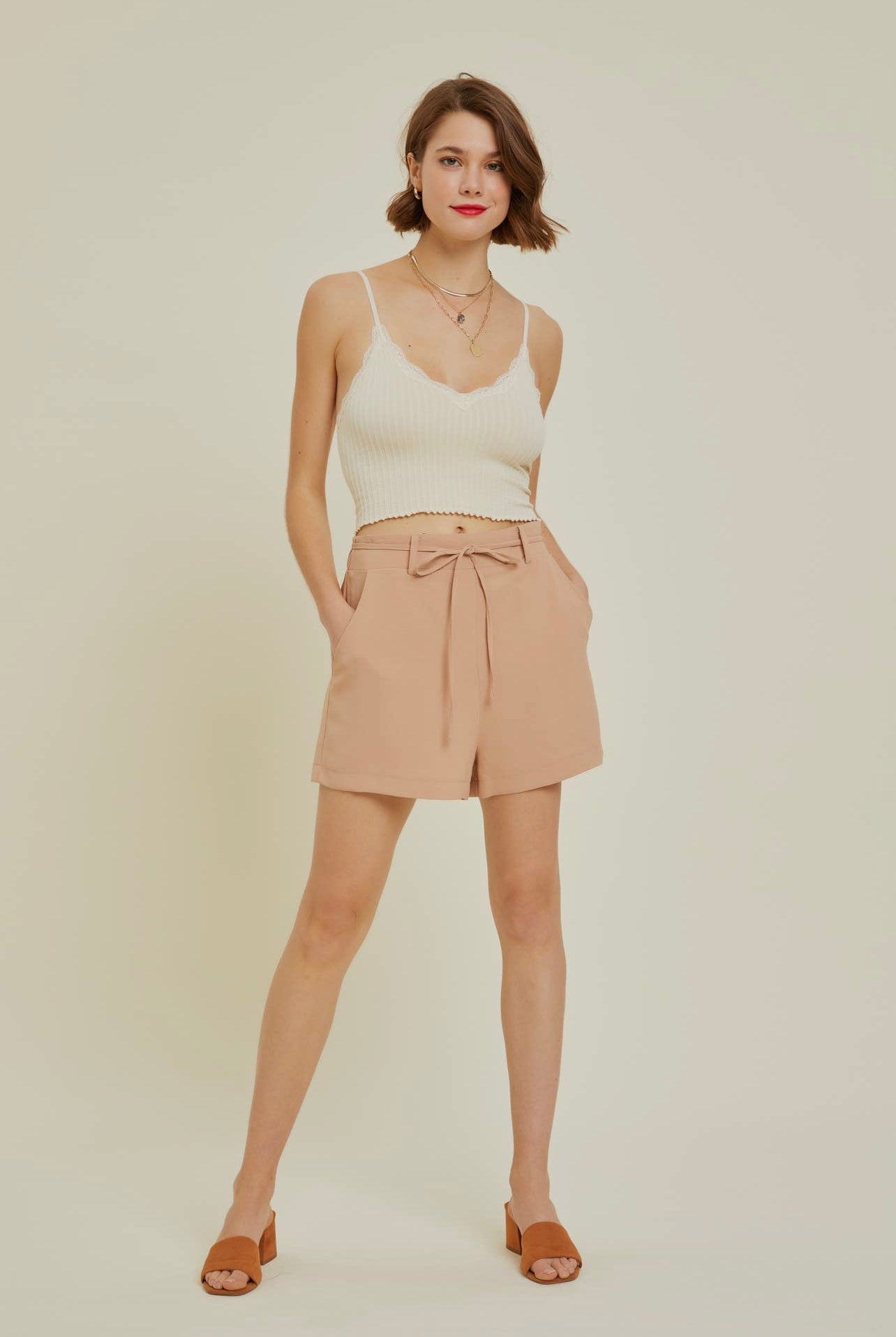 Moonchild - Dressy Shorts - Camel