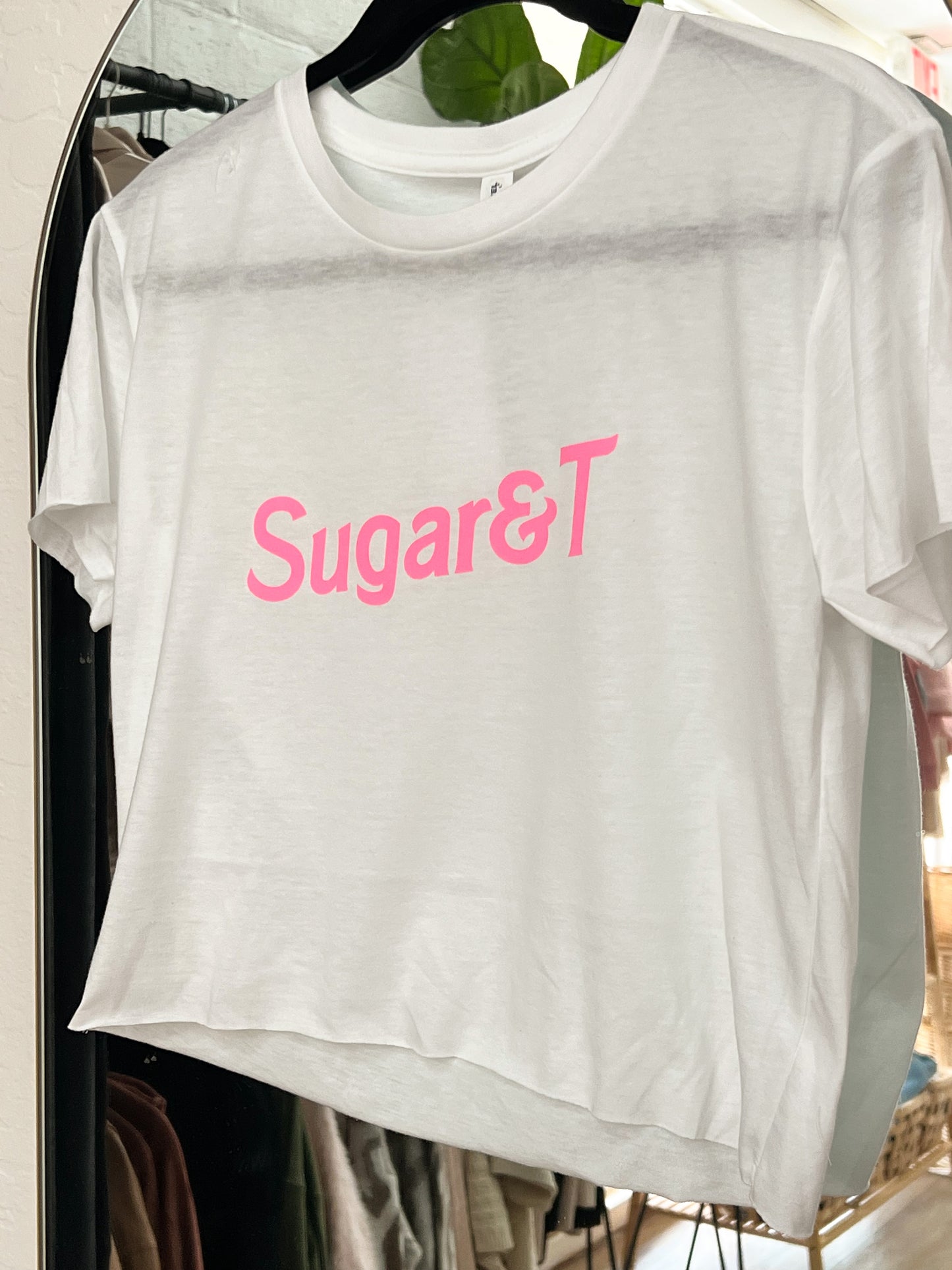 Sugar + T White Crop Tee
