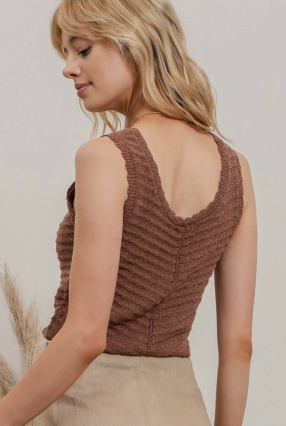 Moonchild - Brown Knit Tank