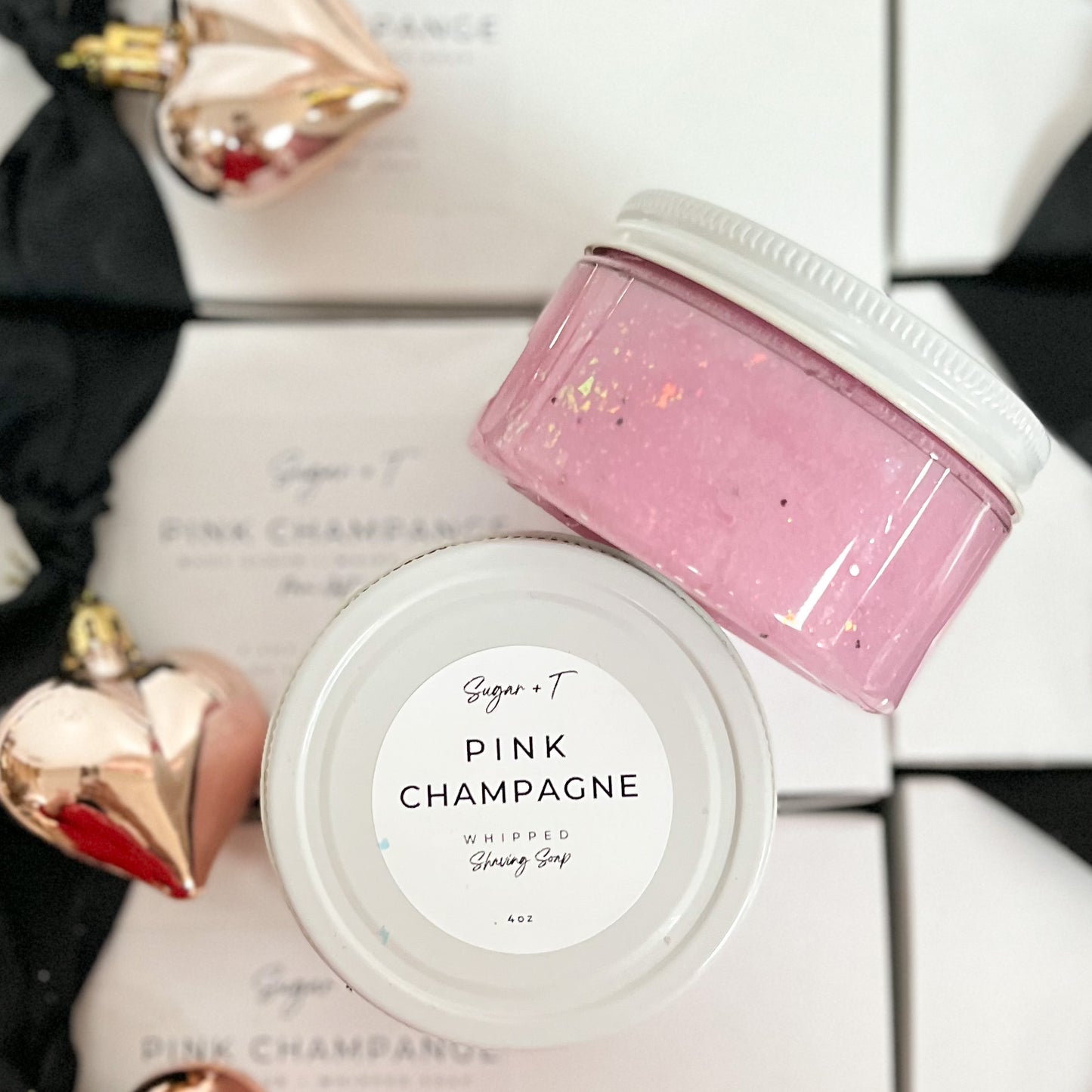 Pink Champagne Body Scrub + Whipped Soap Gift Box