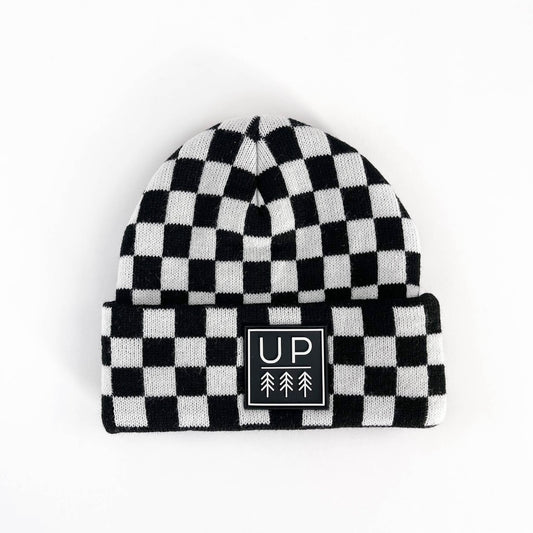 Aiden Boy - Checkered Beanie - Black