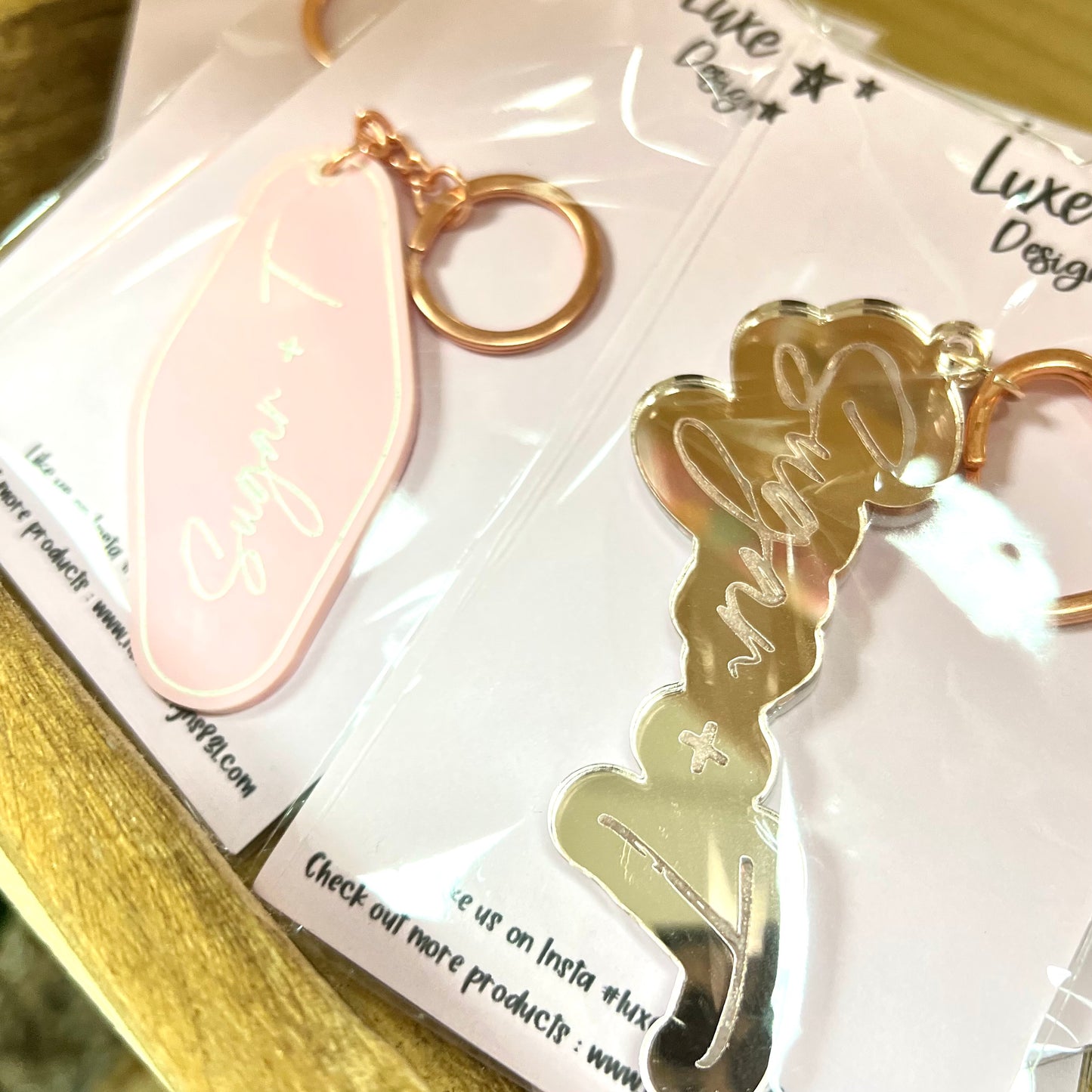 Acrylic Sugar & T Keychain