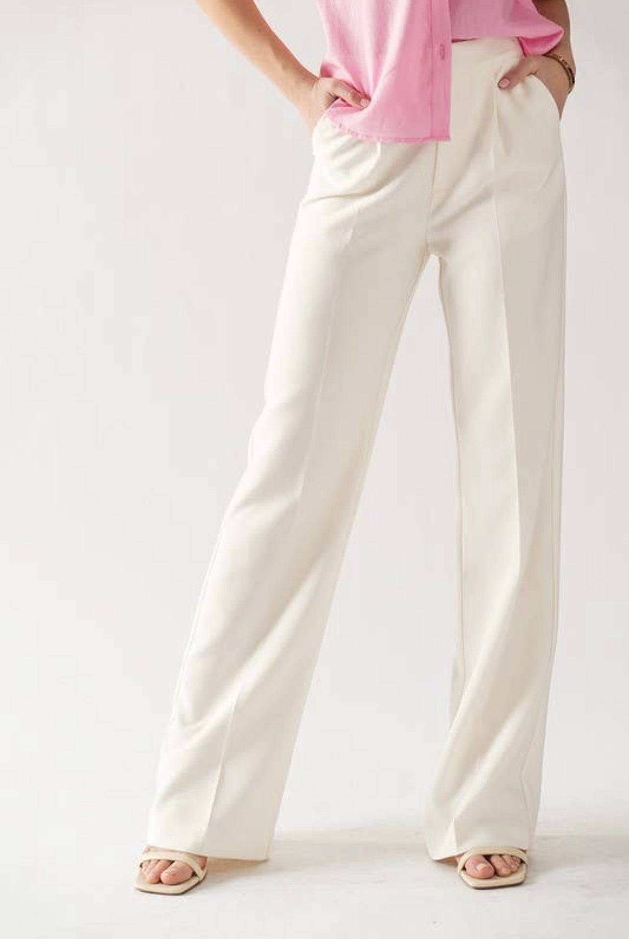 Moonchild - Ivory White Leg Pants
