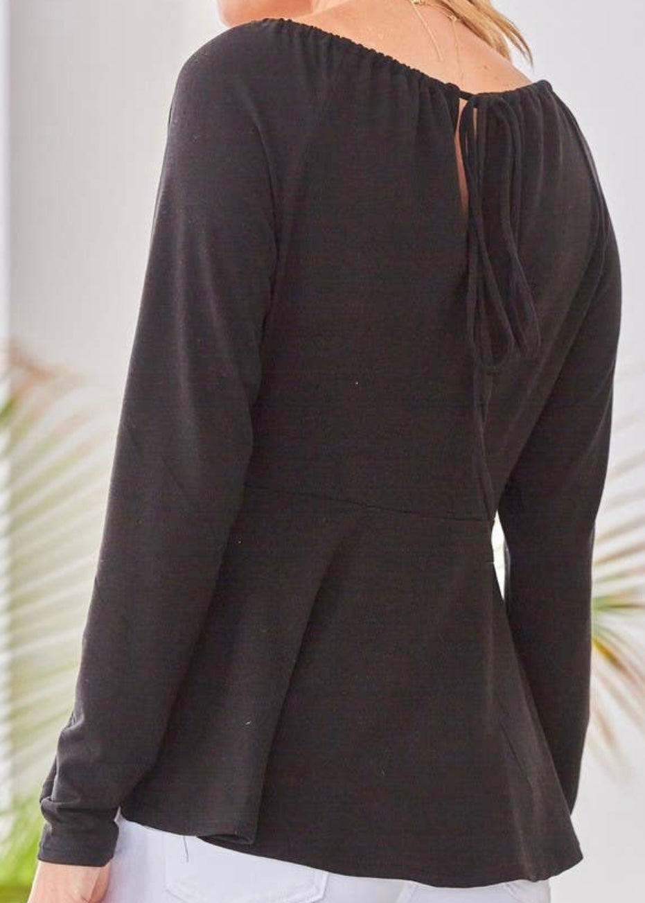 Moonchild CURVE - Black Knit Top