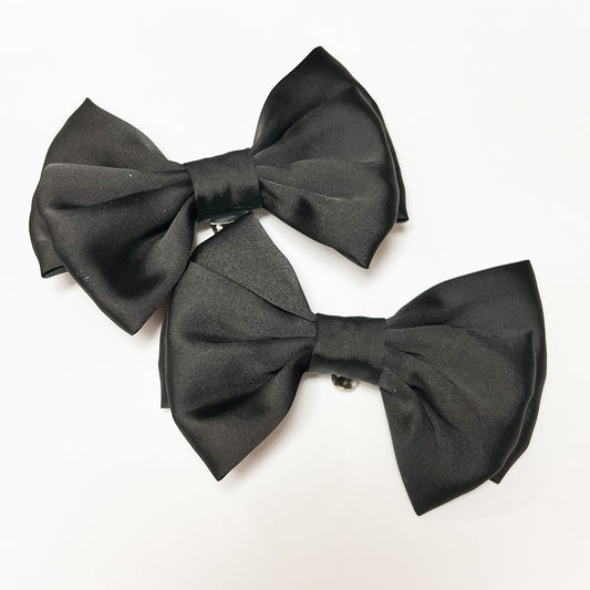 Black Bow Shoe Clip