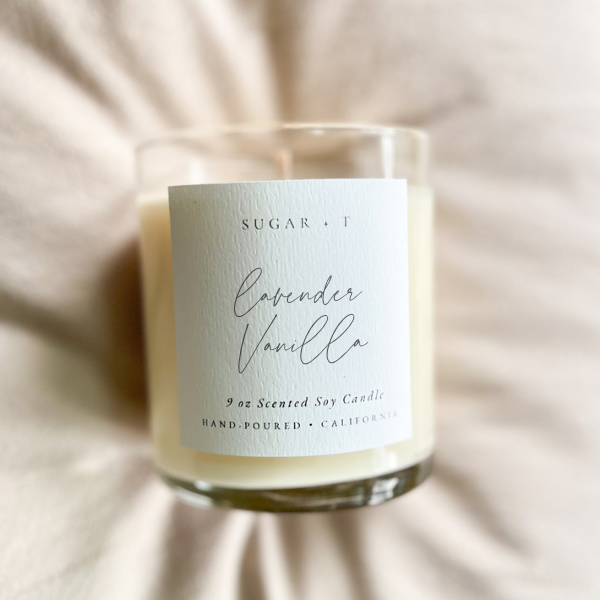 Lavender Vanilla Scented Candle