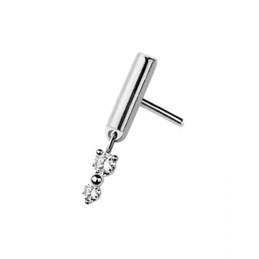 Skye Titanium Flat Back Labret
