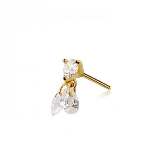 Stardust Gold Flat Back Labret