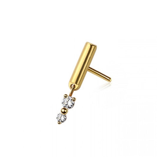 Skye Gold Flat Back Labret