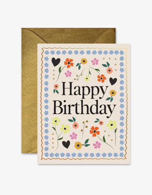 Greeting Card - Mosaic Birthday Floral