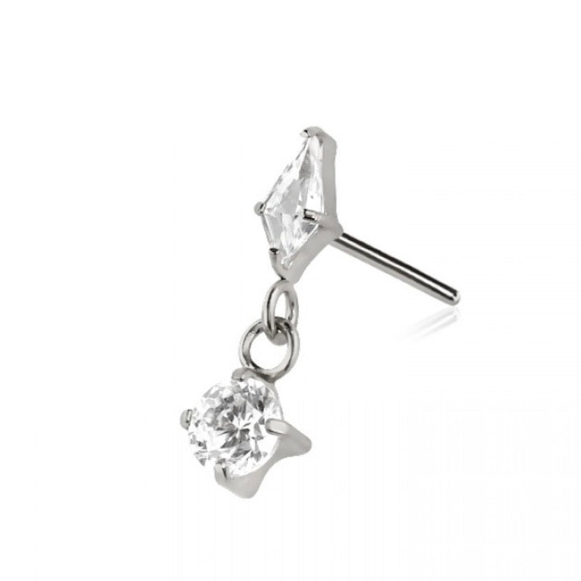 Shooting Star Titanium Flat Back Labret