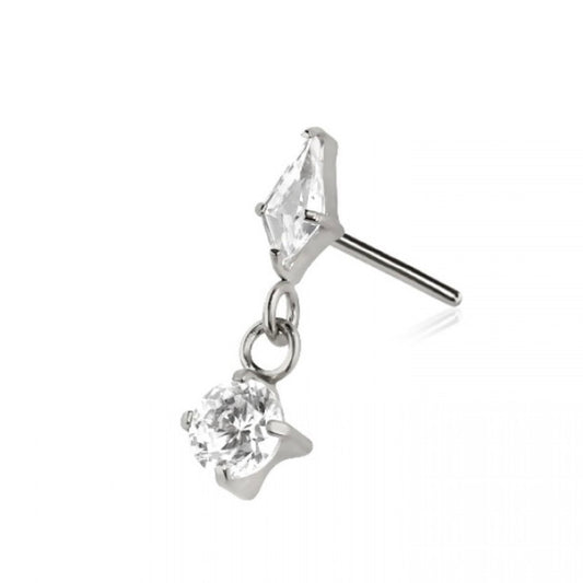 Shooting Star Titanium Flat Back Labret