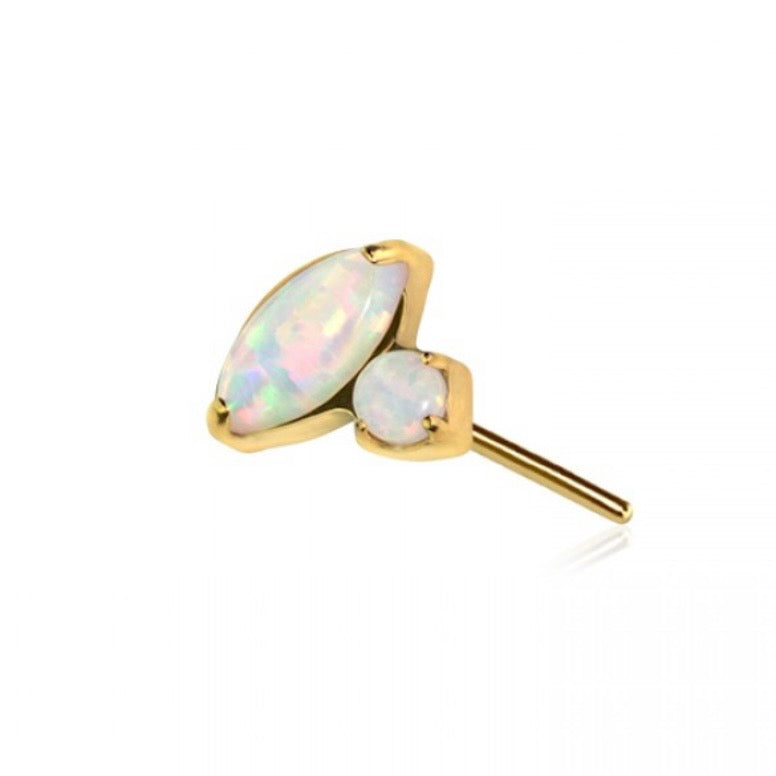 Luna Duo Gold Flat Labret