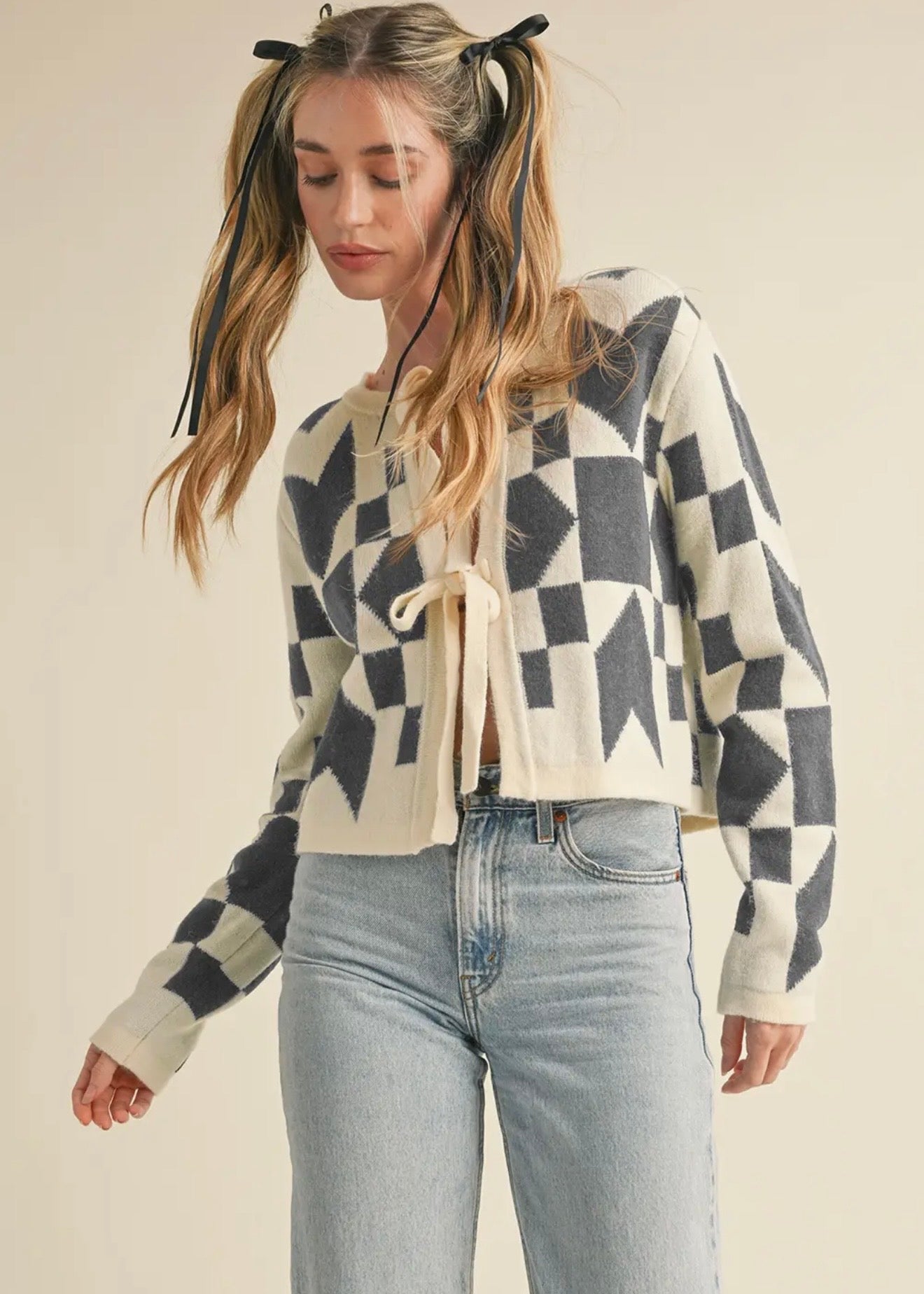 Bow Crop Cardigan