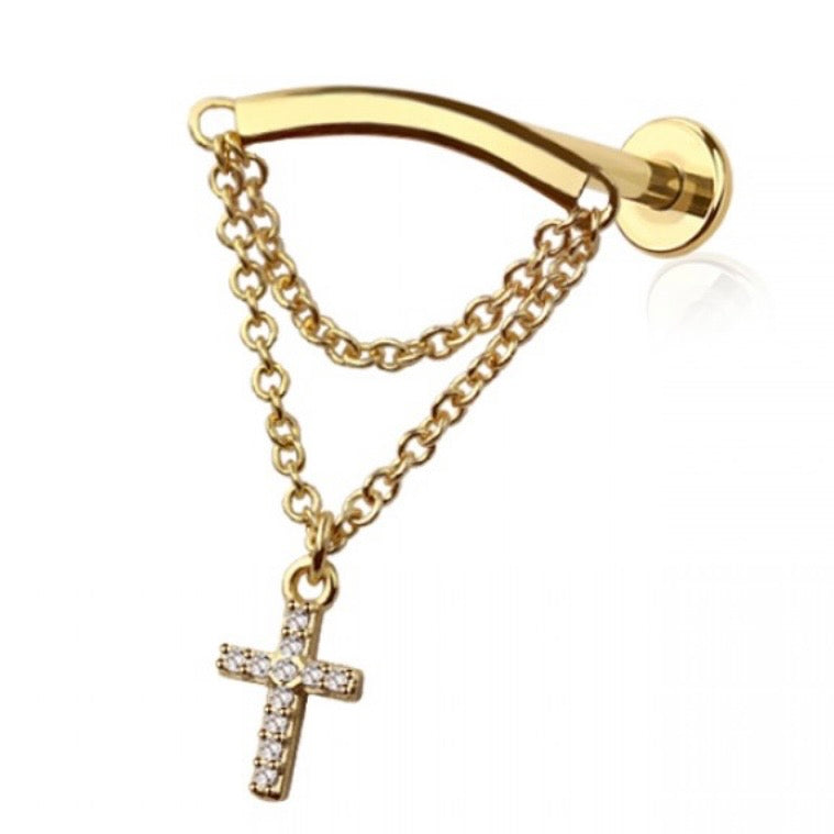 Grace Gold Flat Back Labret