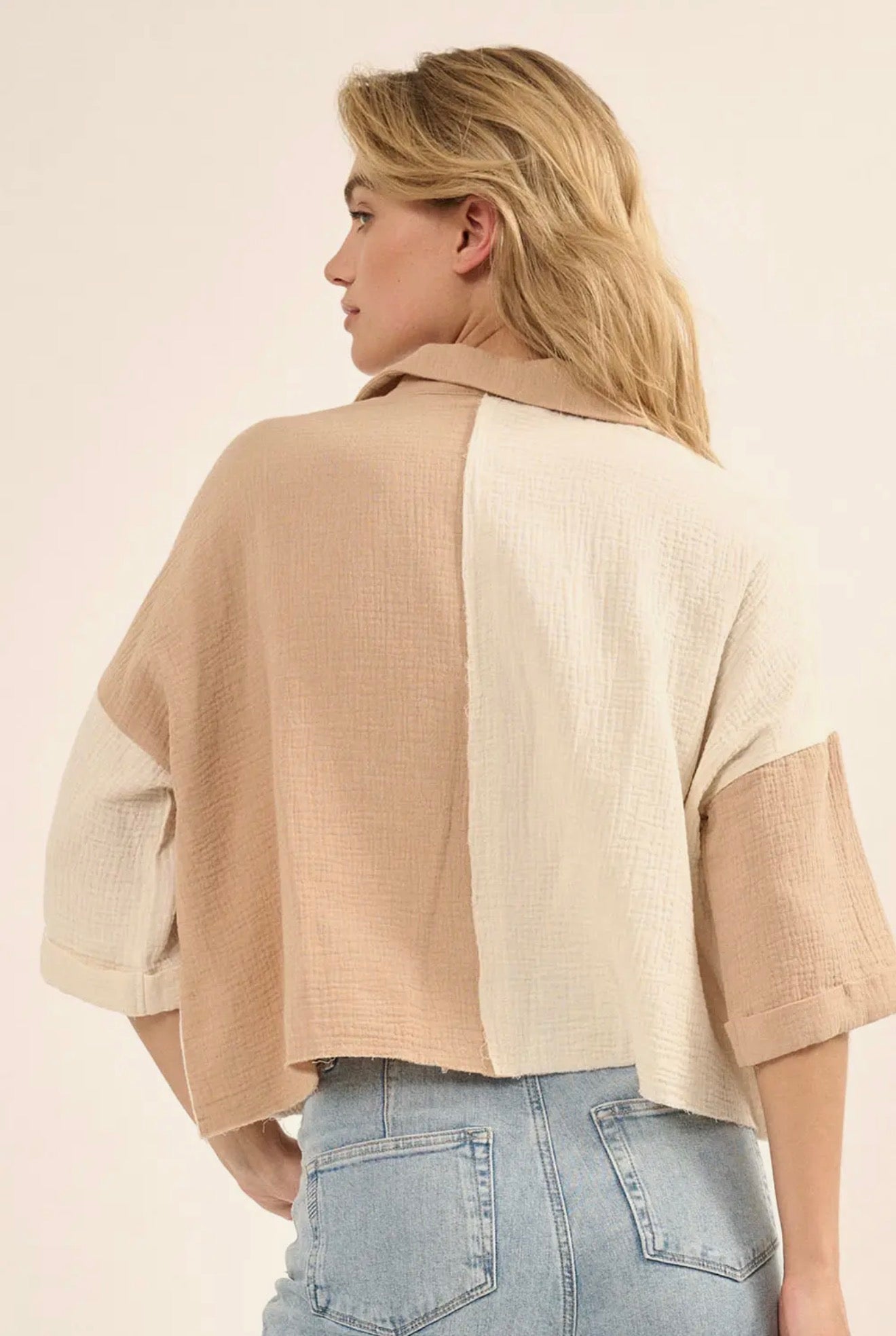 Color Block Cami Top - Sand