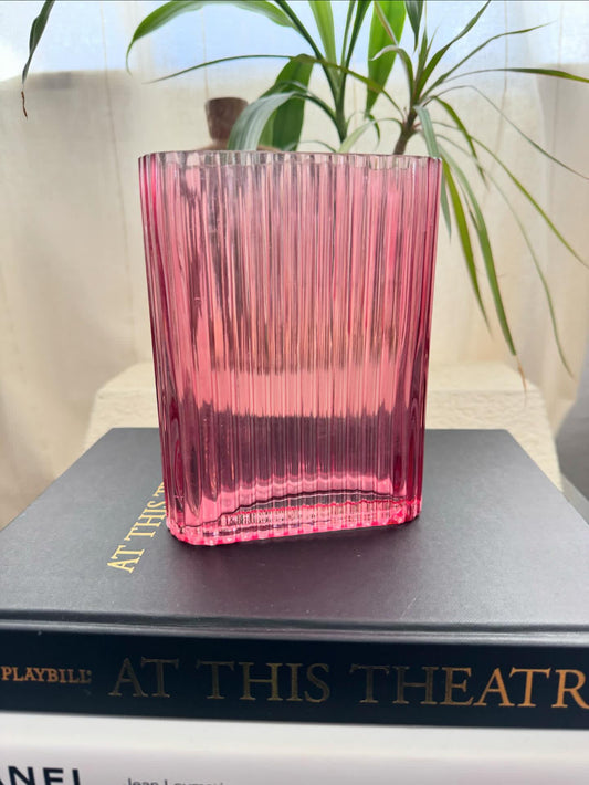 Koahware - Pink Ribbed Vase