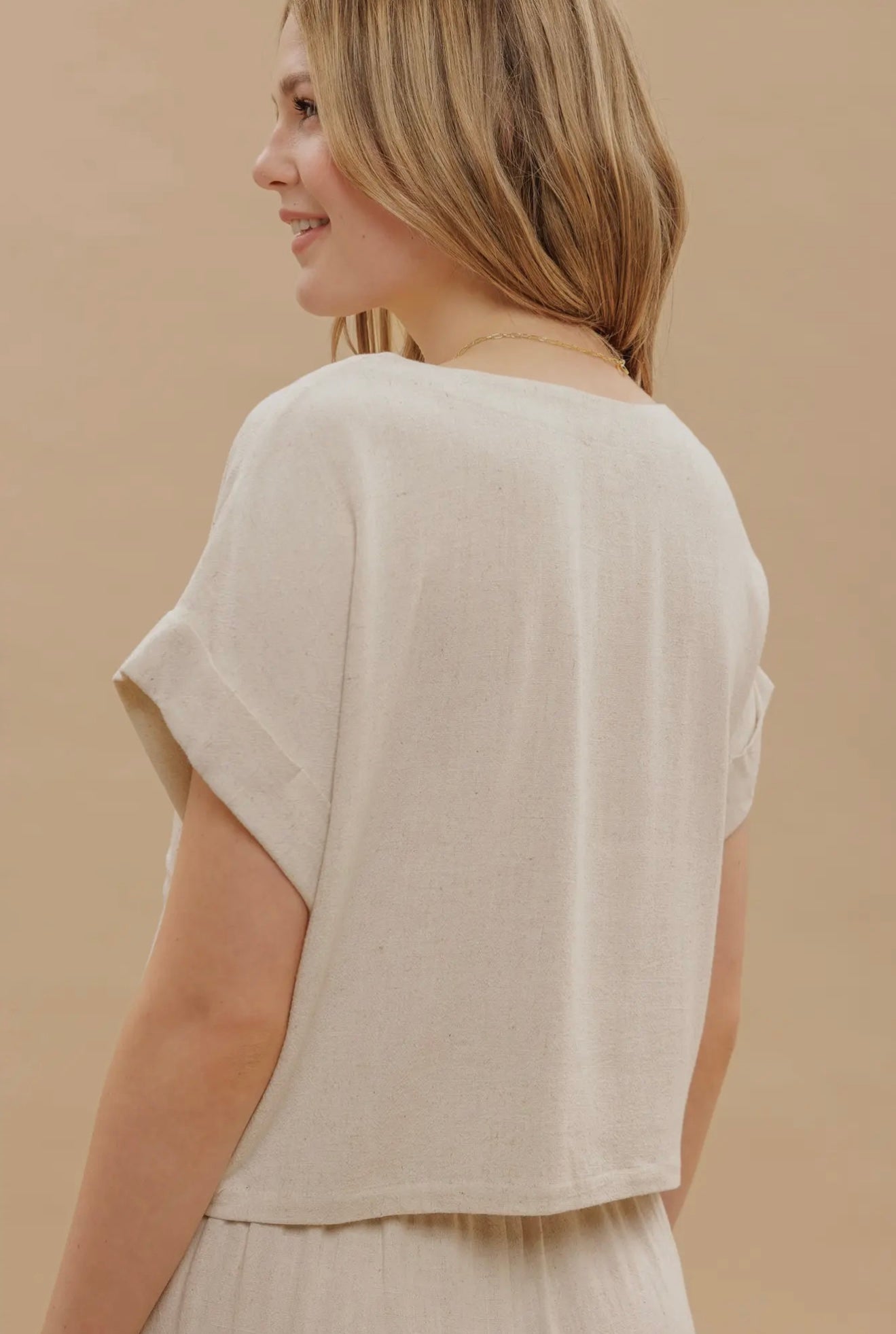 Oatmeal Linen Pant Set