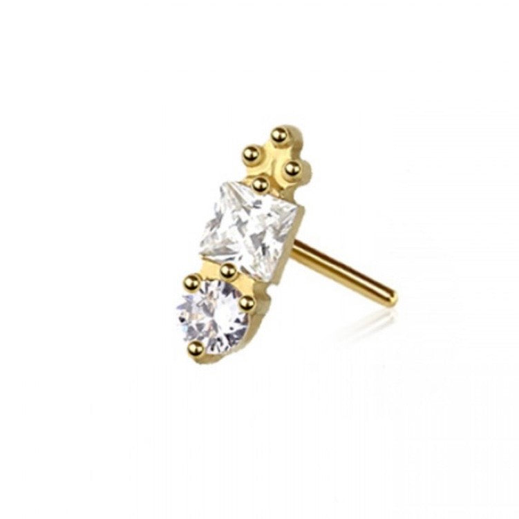 Rue Gold Flat Back Labret